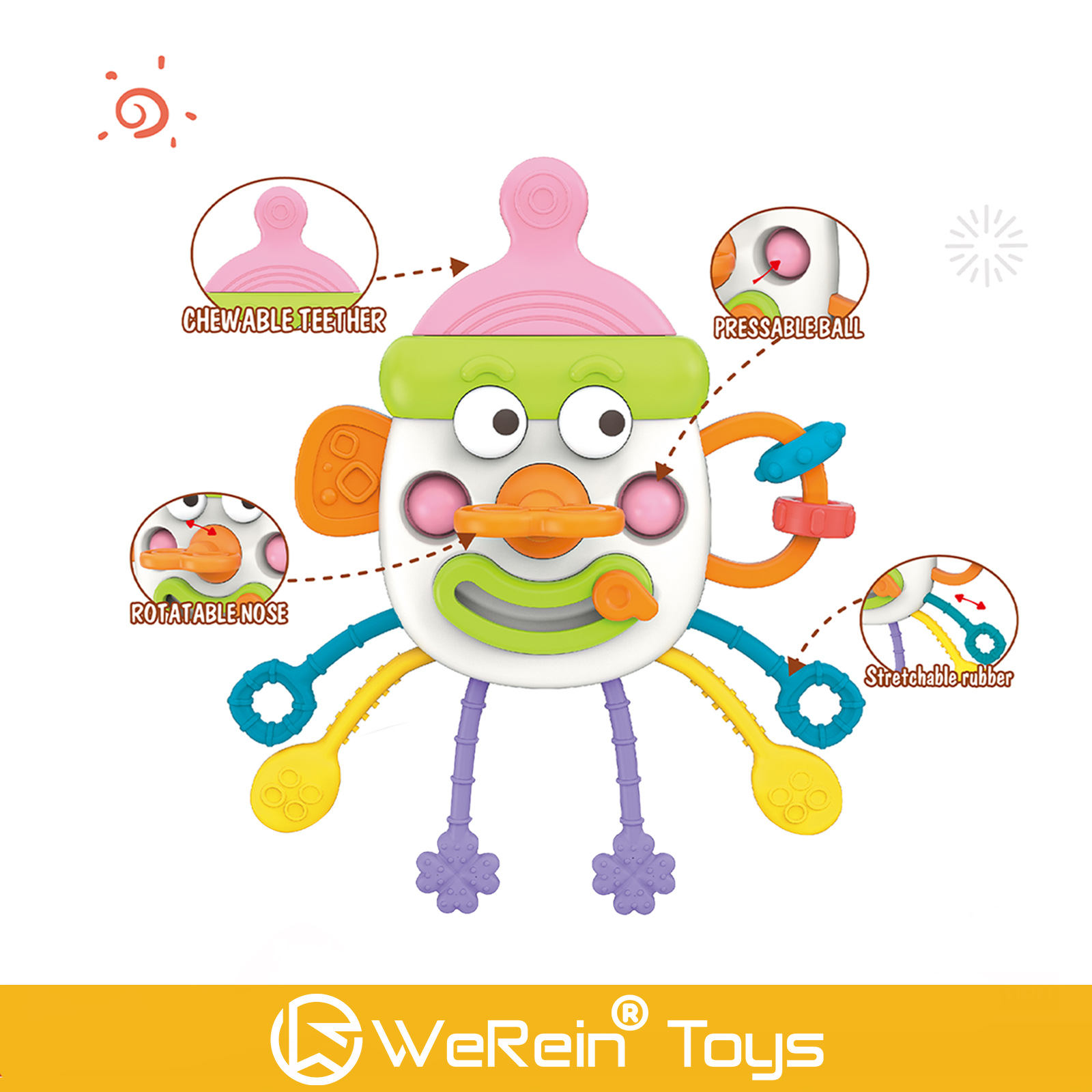 Zwitsal Baby Products - Cute Bottle Shaped Pull-out Toy for