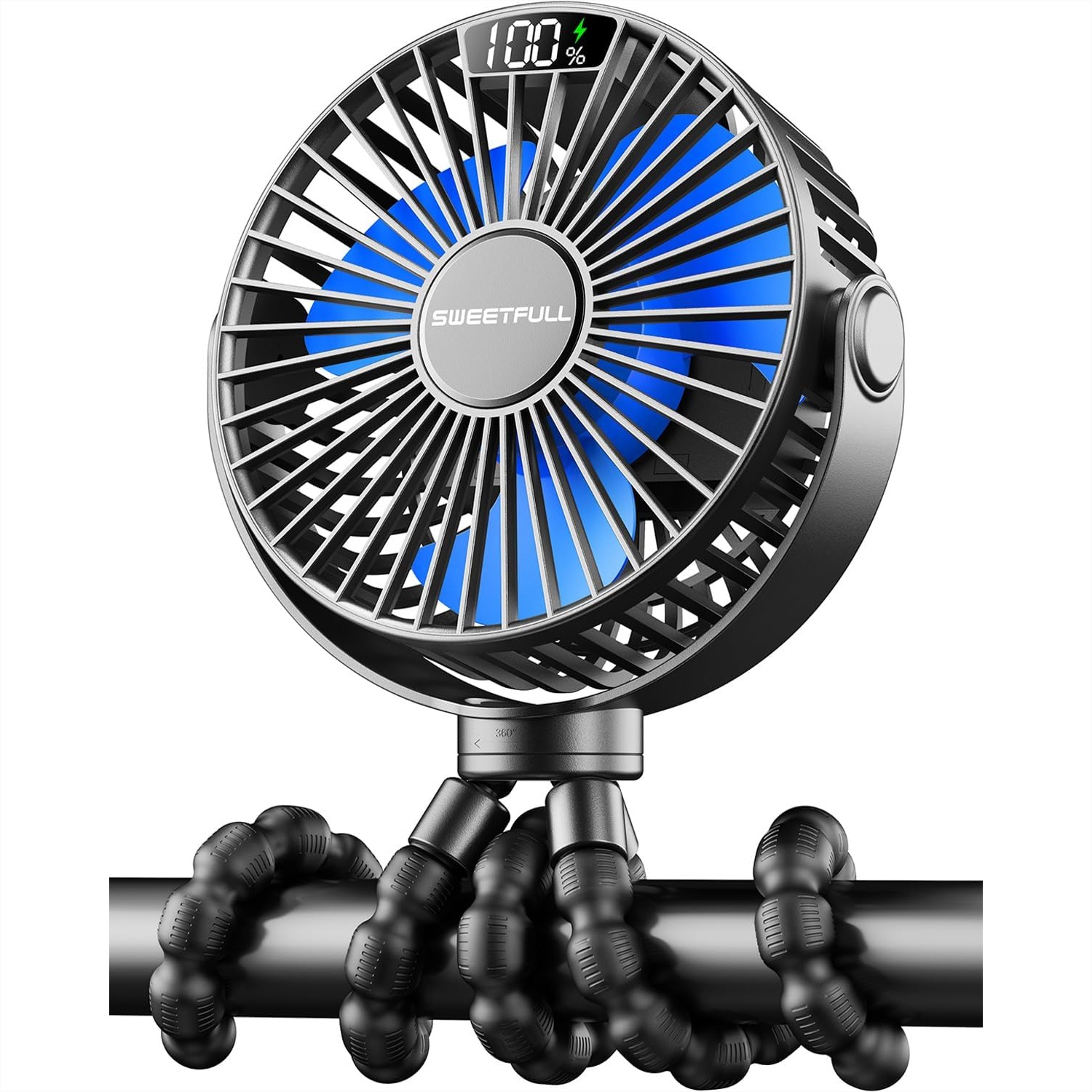 Baby Products In - Portable Stroller Fan with LED Display,