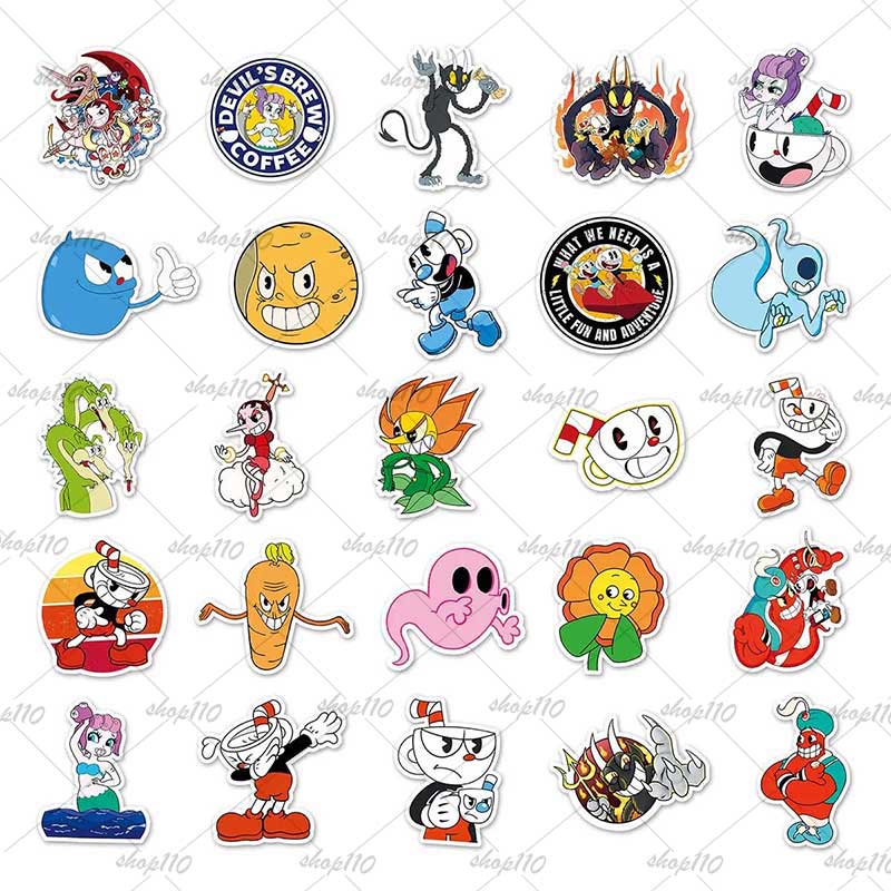 Cuphead Sticker Boy Game Gift  - Zwitsal Baby Products incelemesi ve fiyatı