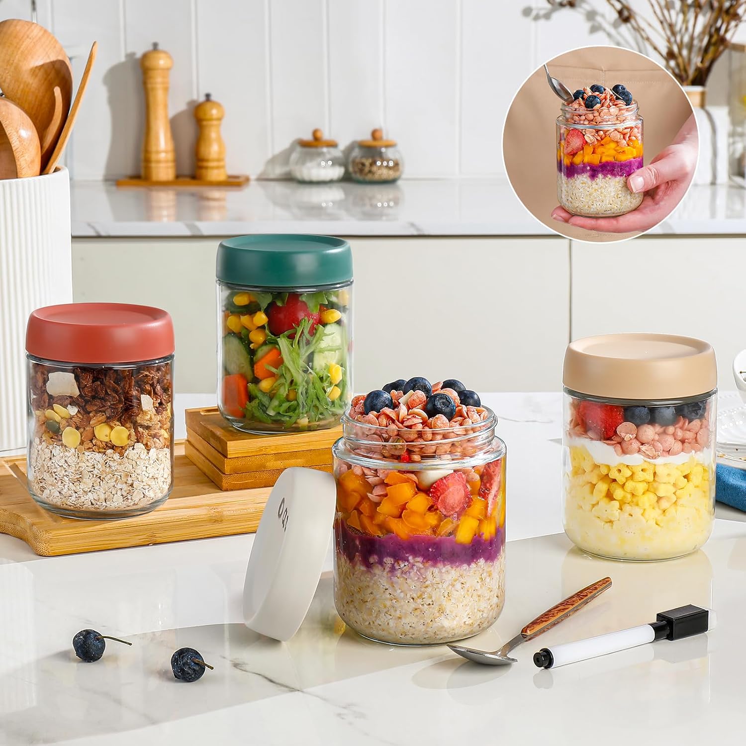 Glass Overnight Oats Container - Baby Products In incelemesi ve fiyatı