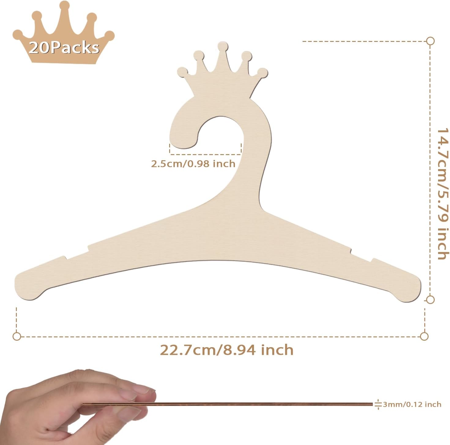 Wooden Baby Hangers 9 Inch, Cu - Baby Products In incelemesi ve fiyatı