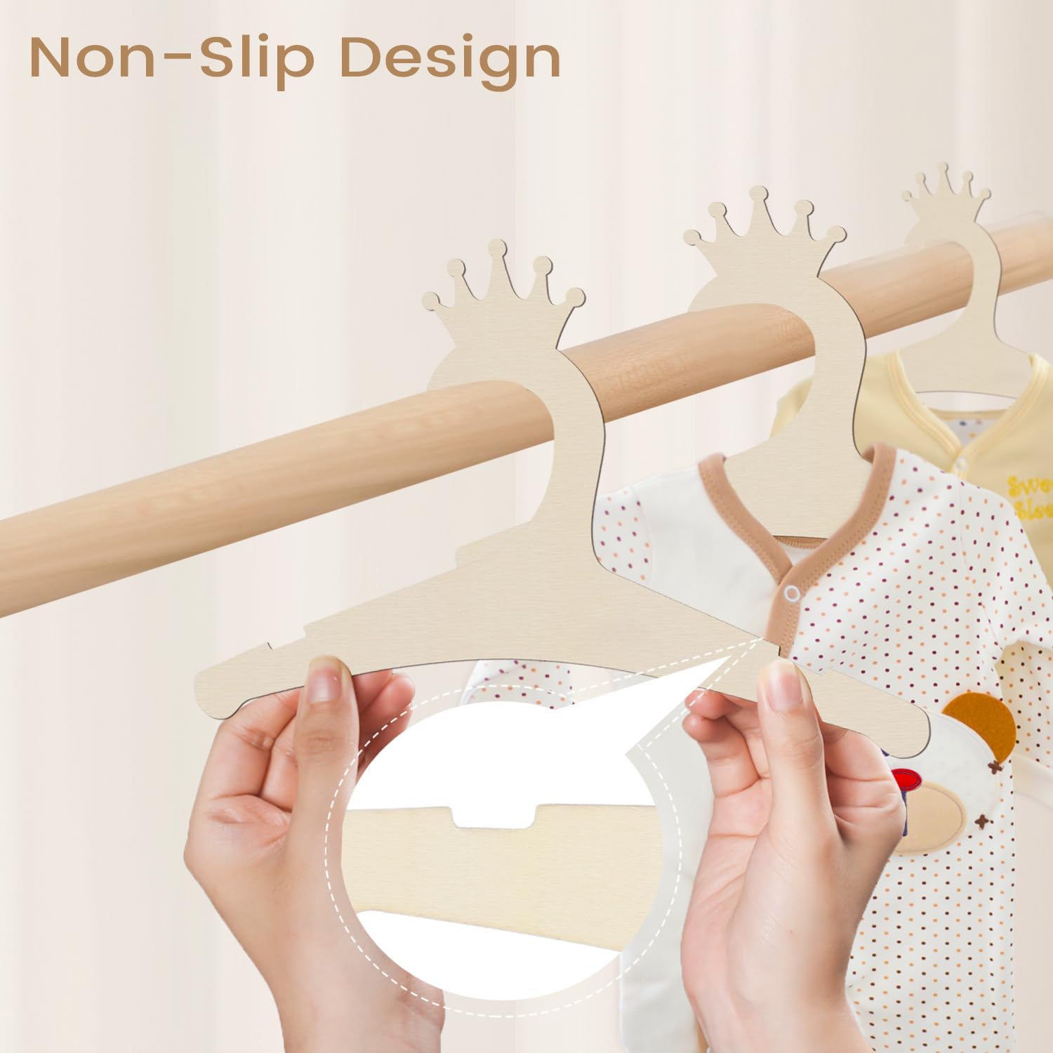 Wooden Baby Hangers 9 Inch, Cu - Baby Products In incelemesi ve fiyatı